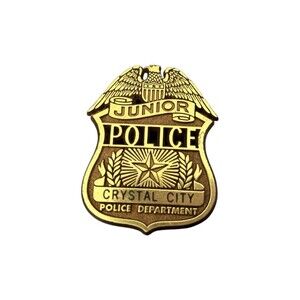 Junior Police Crystal City Police Department Plastic Pin Badge